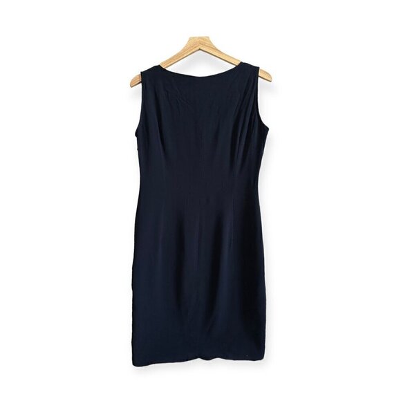 Michele Negri Navy Blue Sleeveless Dress, Size Italian 46 - Picture 2 of 12